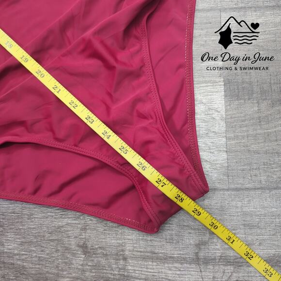 Charmleaks V Neck Mesh One Piece Swimsuit Size L - Picture 4 of 5